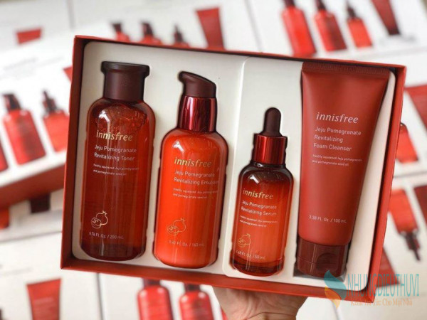 [Chia sẻ] Bộ dưỡng da Innisfree lựu đỏ