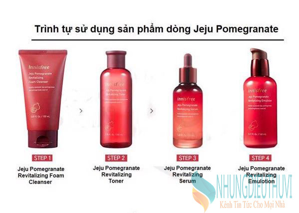 [Chia sẻ] Bộ dưỡng da Innisfree lựu đỏ