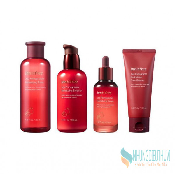 [Chia sẻ] Bộ dưỡng da Innisfree lựu đỏ