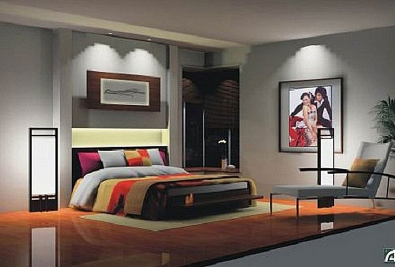 treo ảnh cưới bên trái giường ngủ