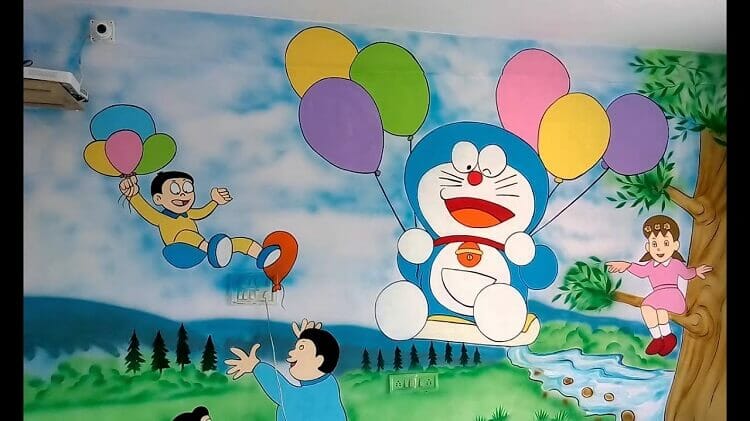 tranh tường mầm non